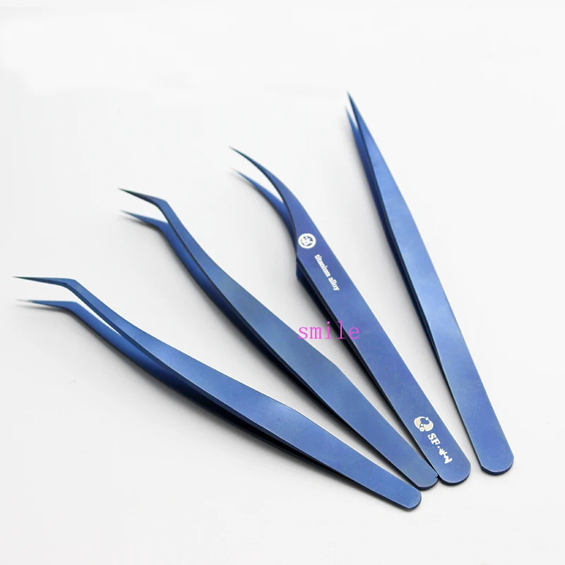 Straight Tip Hair Transfering Pinças, Eye Tweezers, Ferramentas Cosméticas