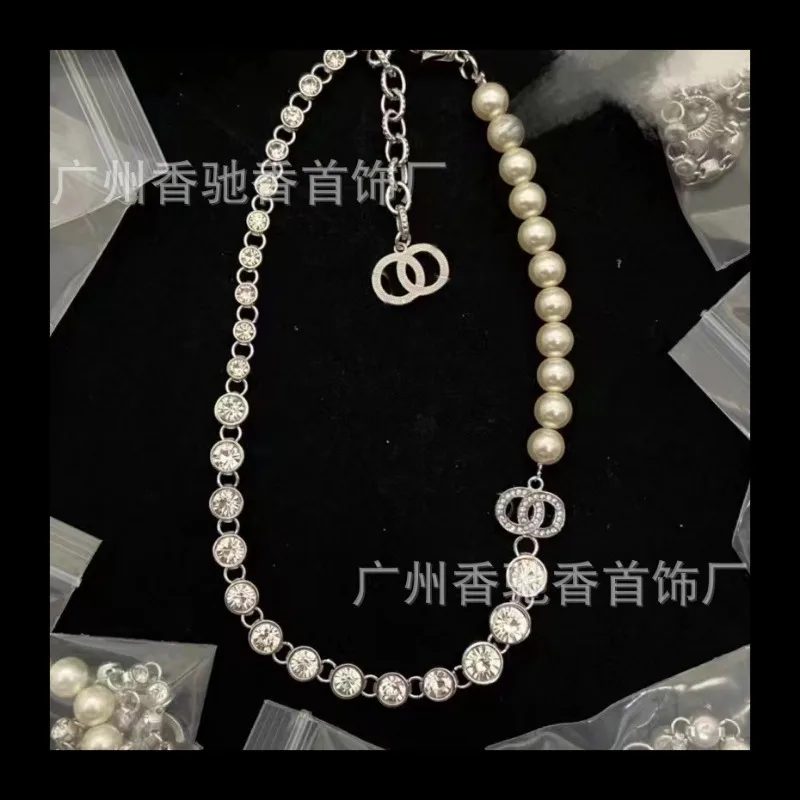 جديد Xiaoxiangfeng لؤلؤة حجر الراين أزياء المشاهير قلادة قسط سلسلة اللؤلؤ تنوعا #6