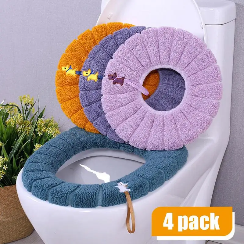 Toilet Seat Cover For Bathroom Soft Cushion Warmer For Toilet Thicker Warmer Cover Pads Toilet Seat Warmer For Kids Adults All