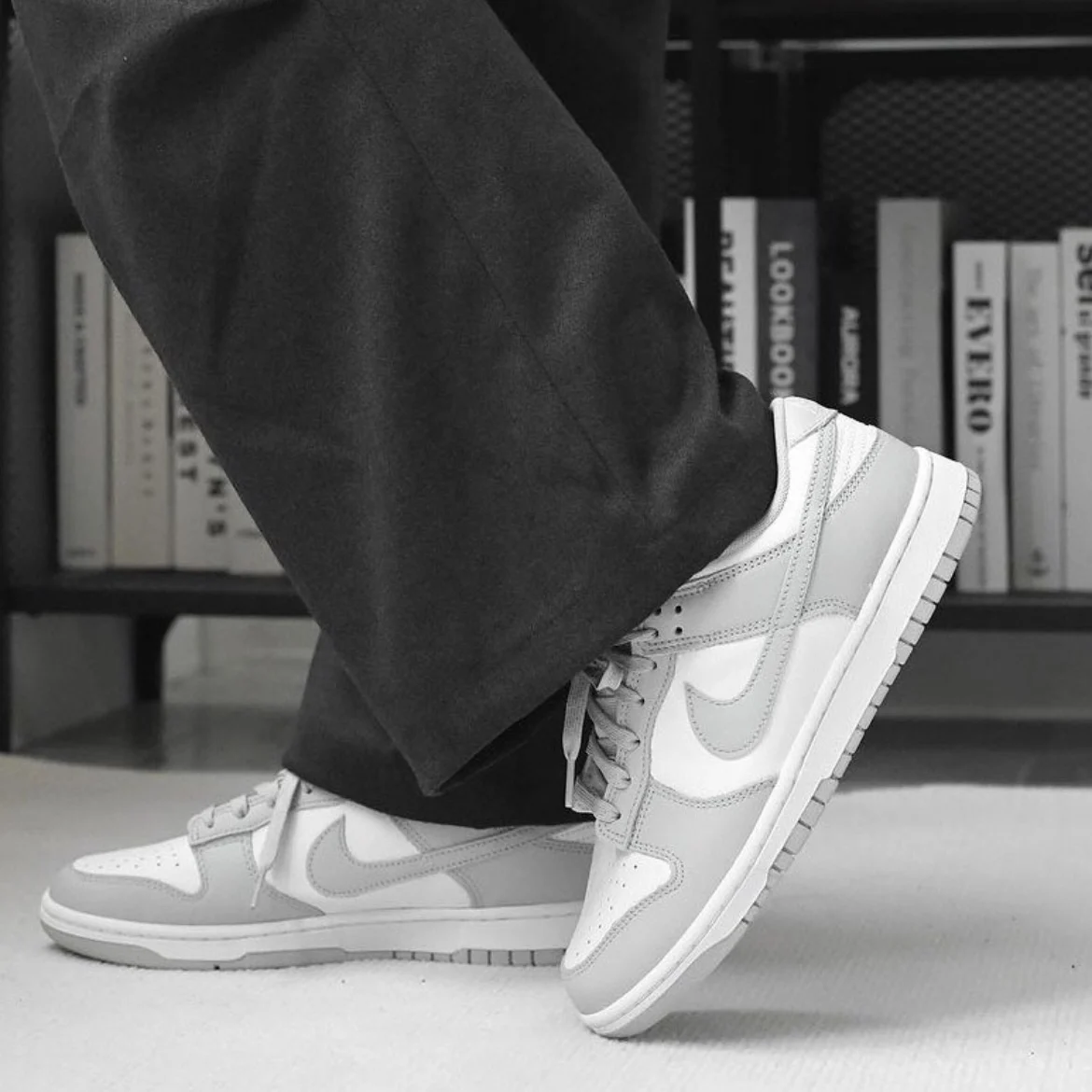 Nike colore grigio e bianco Dunk scarpe da tavolo basse casual retrò di tendenza leggere e comode