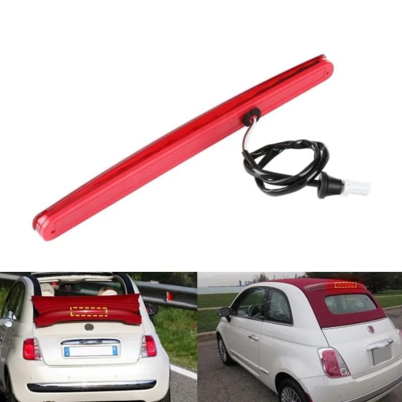 1pc Red High Level 3rd Rear Stop Brake Light Replacement 68140780AA For Fiat 500 500C Convertible 2009-2018