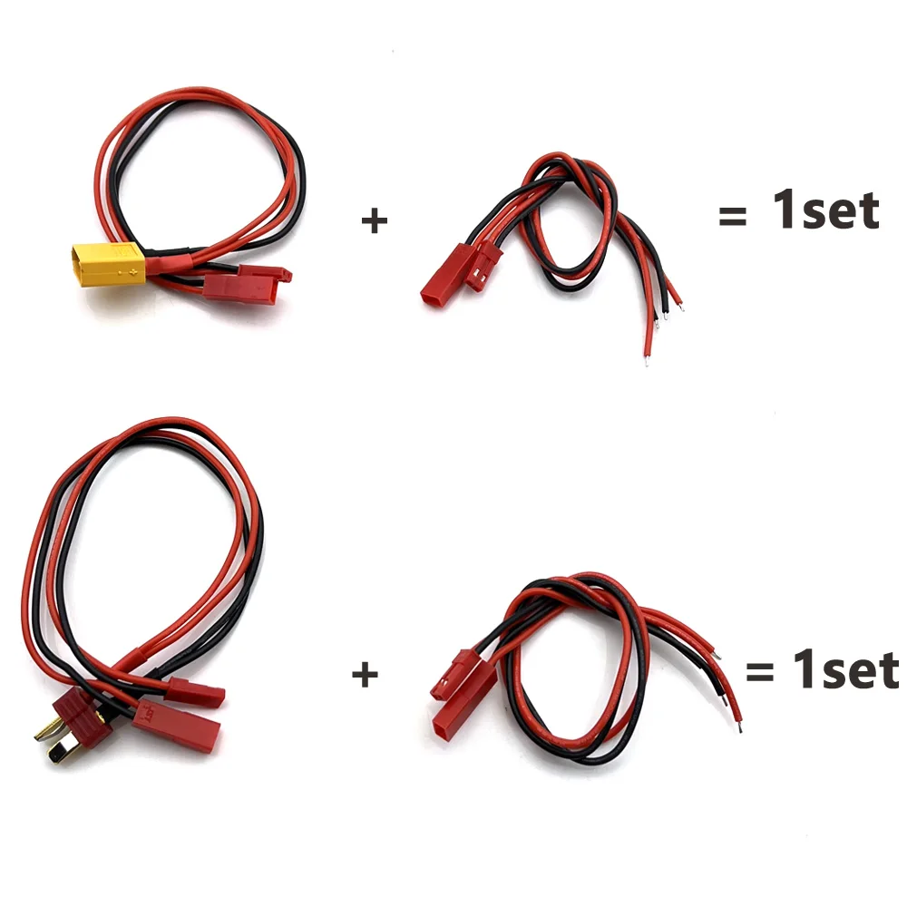 T plug XT60 to JST plug male female 1to2 with line Connector Charging Adapter Cable Converter for RC Hobby Battery FPV RC Models