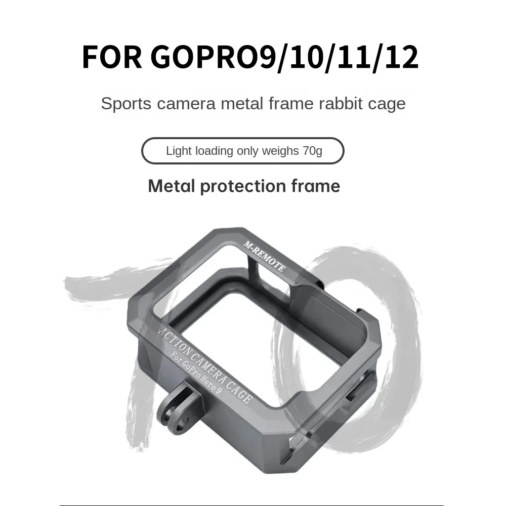 

GoPro10/9/11/12 rechargeable battery side hole side cover metal cage sports camera accessories