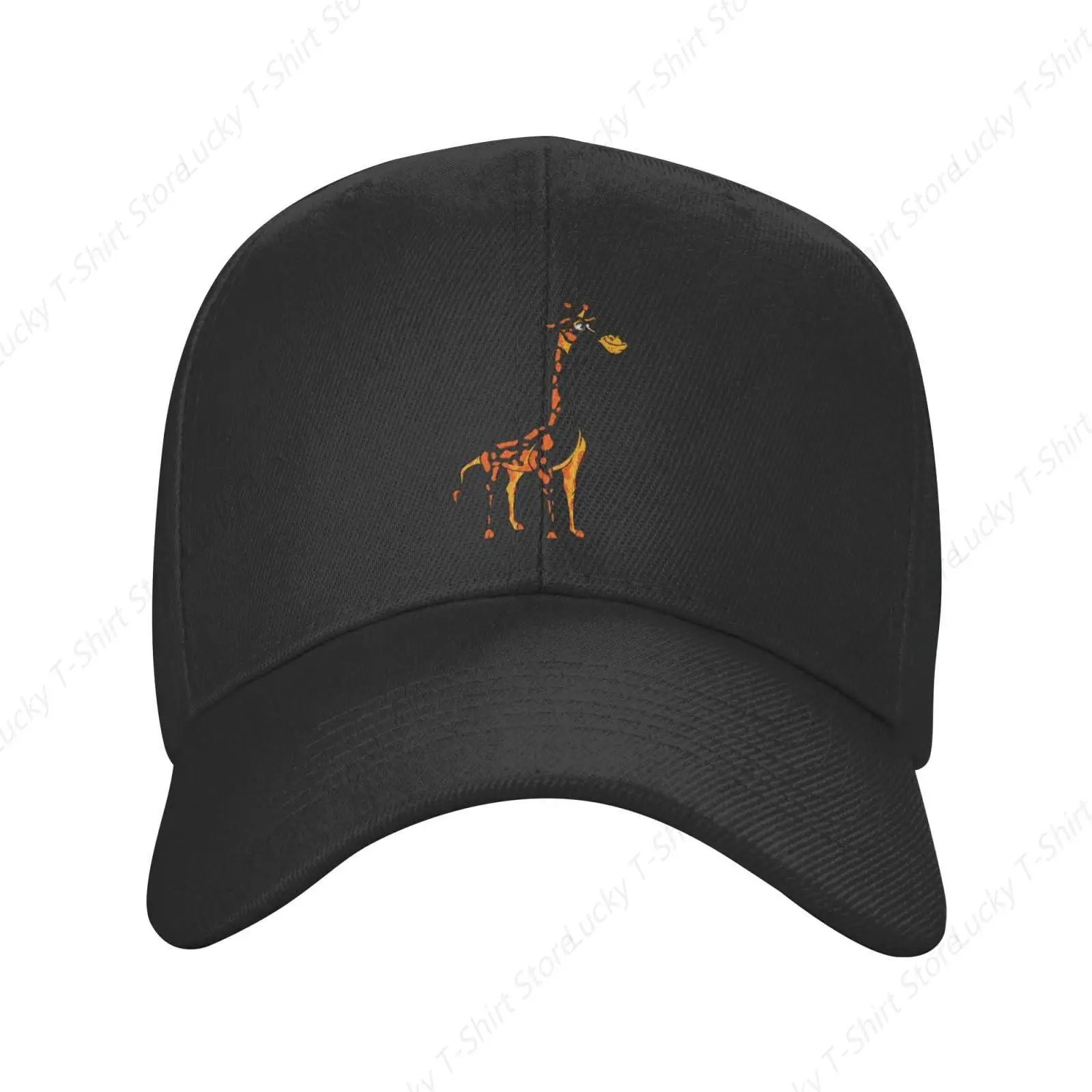 Funny Linear Giraffe Baseball Cap for Men Women Classic Adjustable Golf Dad Hat Blue