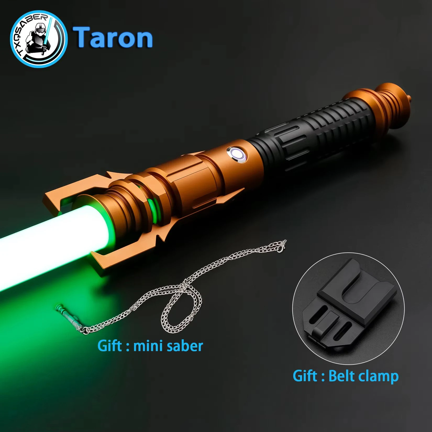 

TXQSTUDIO Lightsaber Darth Taron For Adult Cosplay Toy Metal Hilt with Strap Blaster laser sword Color Change Bluetooth function