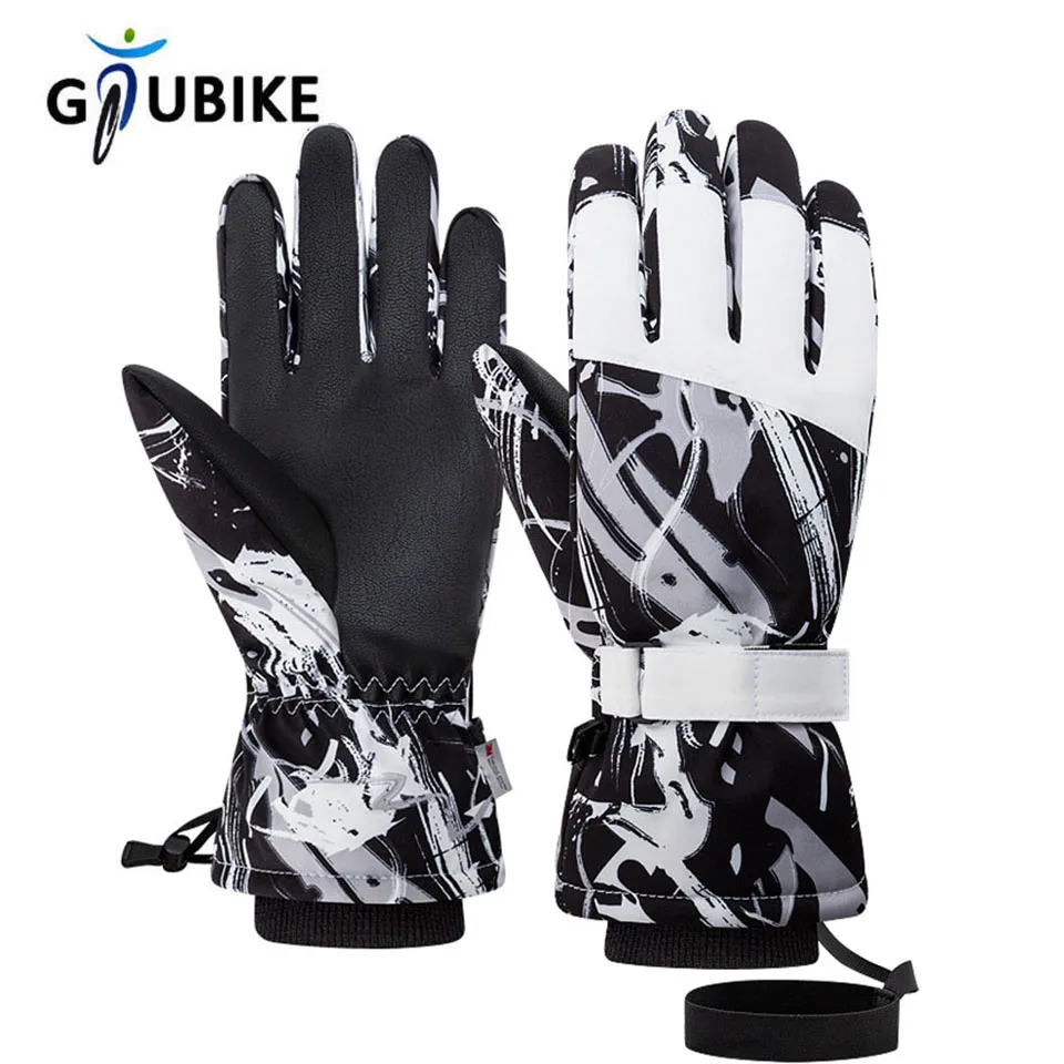 GTUBIKE Warm Winter Ski Gloves Waterproof 3M Thinsulate Snowboard Gloves Thermal Motorcycle Cycling Gloves Men Women