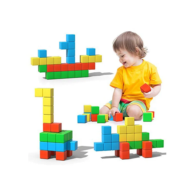 Magnetic Square Building Blocks Color 32-96PCS Magnetic Building Blocks Building Blocks Cube Toys for Exquisite Holiday Gifts