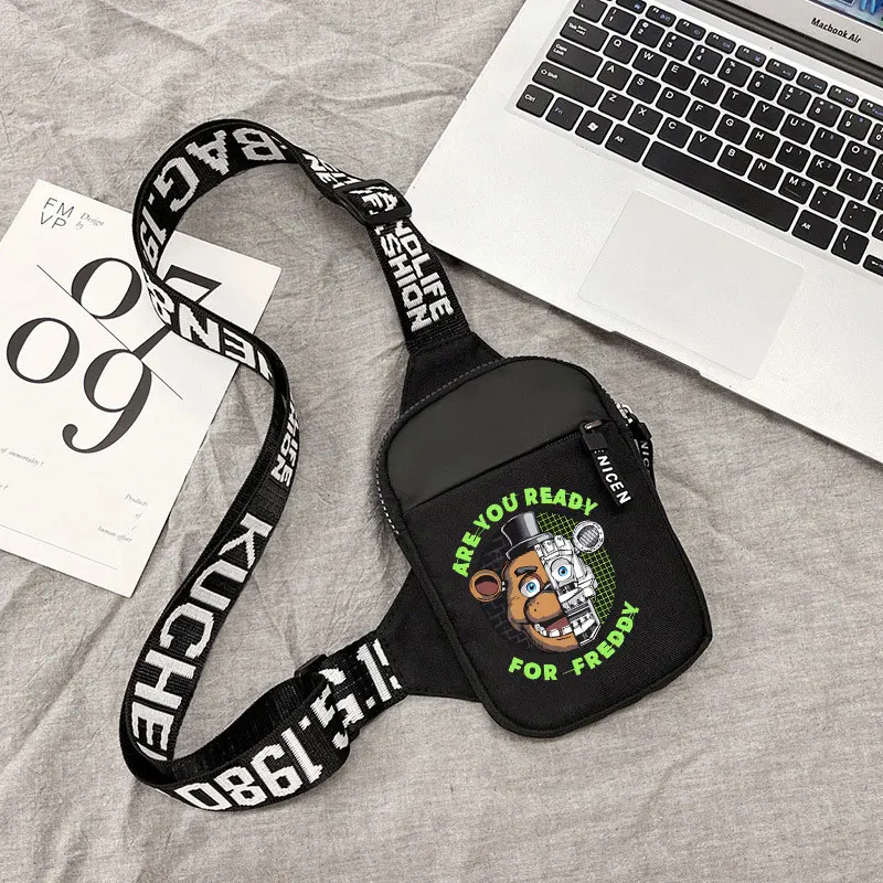 Fnafs Schoudertas Jongen Meisje Dagelijks Casual Crossbody Tas Mode Anime Handtas Leuke Cartoon Borsttas Kawaii Satchel Verjaardagscadeau