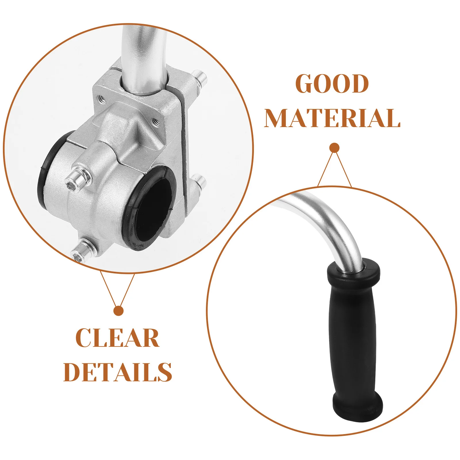 

1Set Versatile Lawn Mower Handle Ergonomic Grass Trimmer Handle Stainless Steel Grip Landscaping Tool Part for Garden