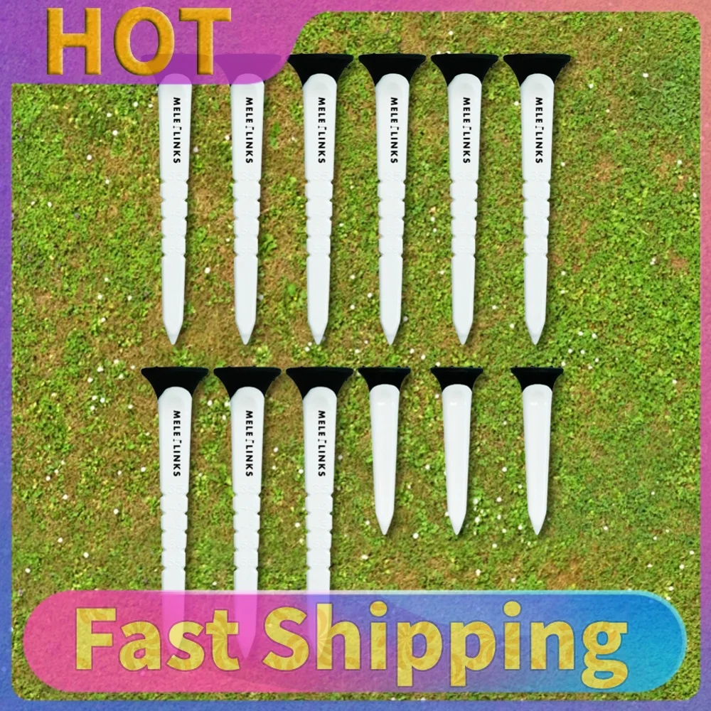 12Pcs Plastic Golf Tees Golf Training Ball Tee 5 Level Adjustable Height Golf Ball Holder Tees Reduces Friction Golf Accessories
