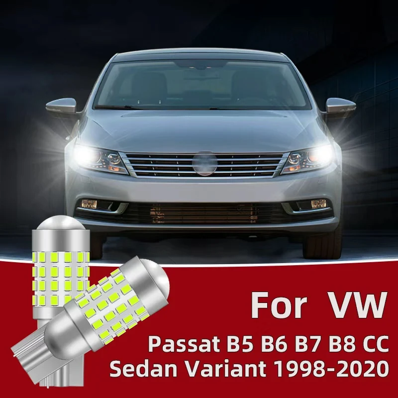 

2Pcs T10 Car LED Bulbs Parking Lamp For VW Passat B5 B6 B7 B8 CC Sedan Variant 1998-2020 Interior Clearance Lights