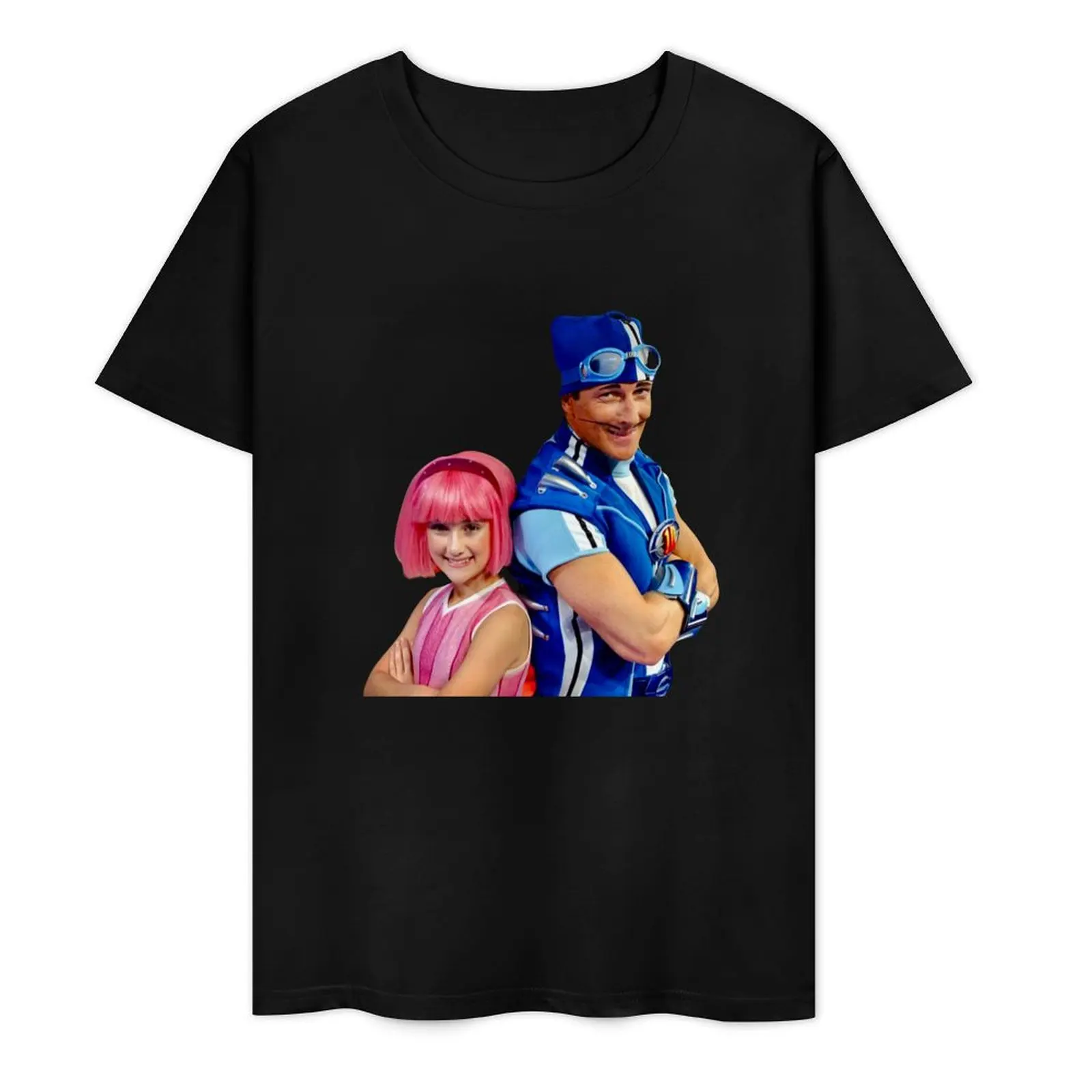 LazyTown: Stephanie & Sportacus Duo Design T-Shirt топы дизайнерские рубашки футболки для мужчин хлопок