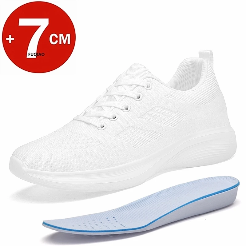 

Кроссовки с невидимым увеличением роста на 7 см для мужчин и женщин, летние, легкие, сетчатые, дышащие, повседневные, увеличивающие рост, комфортные, мягкие, спортивные