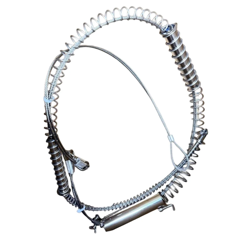Section Double Steel Wire Stronger Spring Replacement With Nuts Wire Rope For the Wild Boar Trap Fox Trap Rabbit Trap view 4