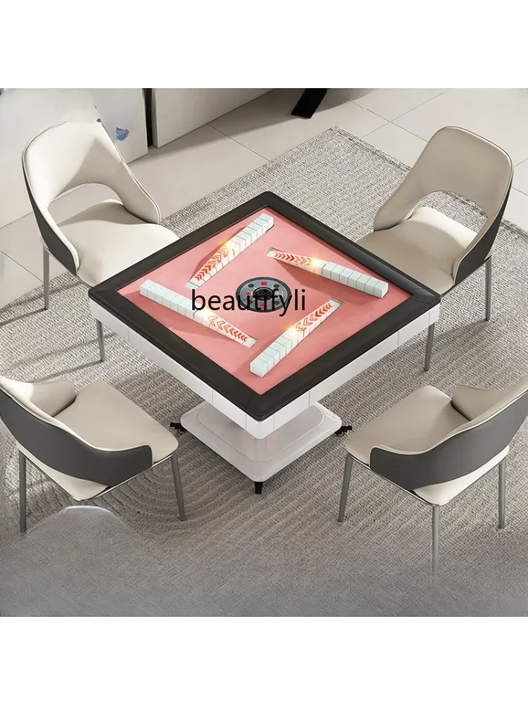 

Roller Coaster] Mahjong Machine Full-Automatic Household Dining Table Dual-Use New Bevel Machine No Push Card Folding