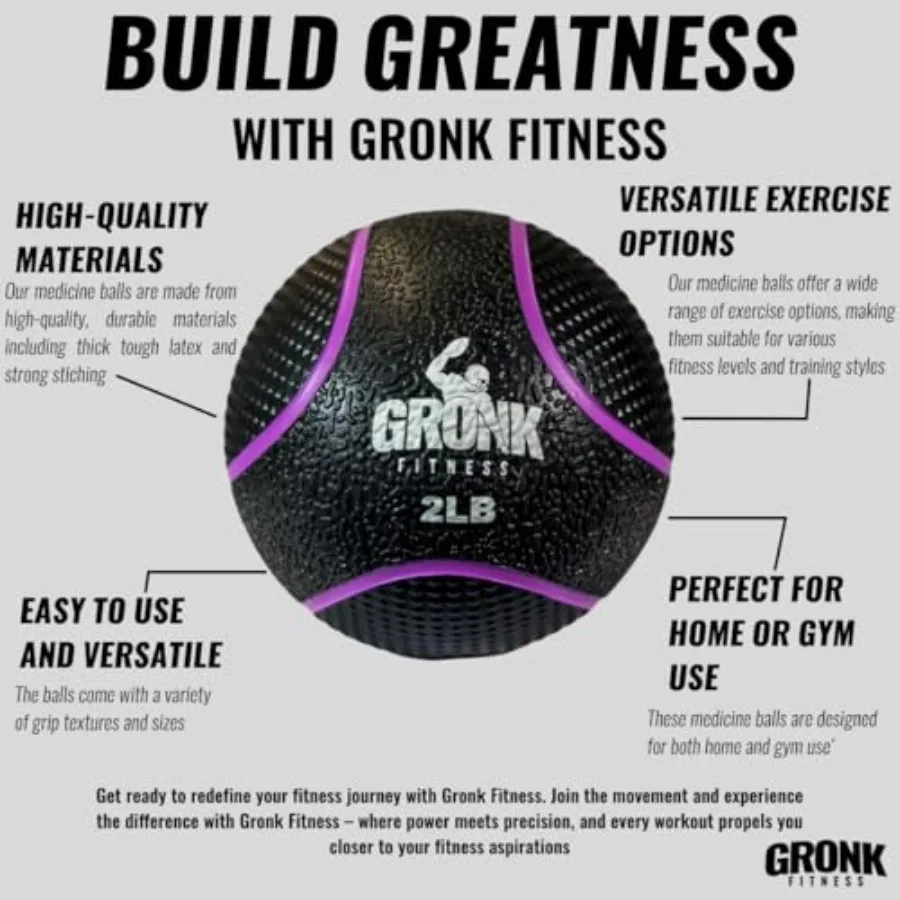 Premium Medicine Ball for Full Body Workouts Textured Rubber Surface Black Non-Slip Grip Durable Construction