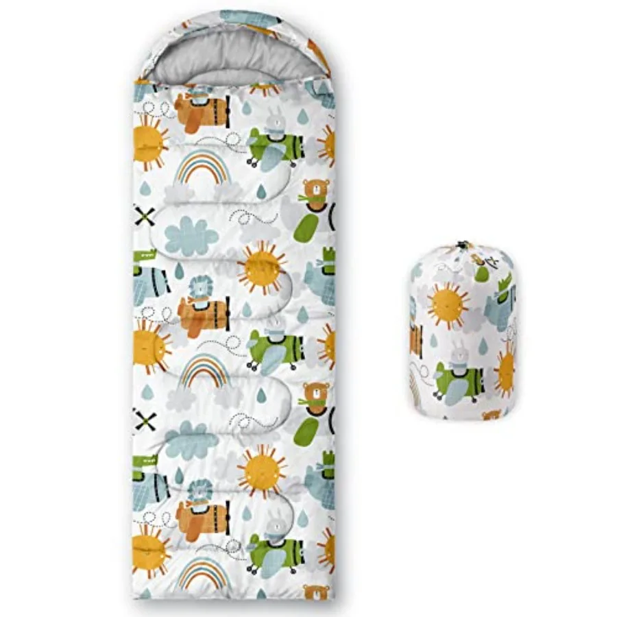 

Sleeping Bag for Boys Girls, Sky Aircraft Print-Lightweight Warm Portable Outdoor Indoor-Waterproof Cold Weather Resistant Slee