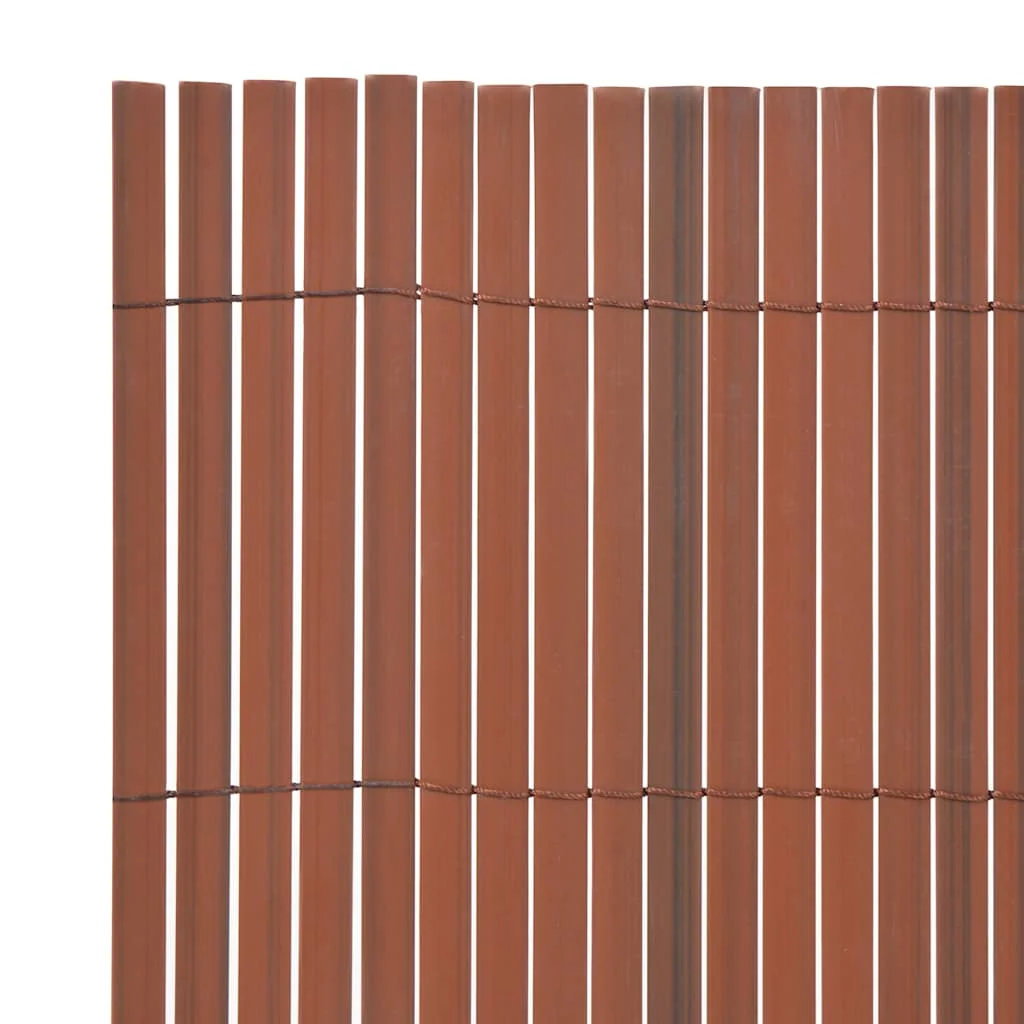 Doppelseitige PVC-Gartenzaunverkleidung 90 x 500 cm Braun, Ideal für Gärten, Terrassen und Balkone. Schützen Sie die Privatsphäre. – Detail 3
