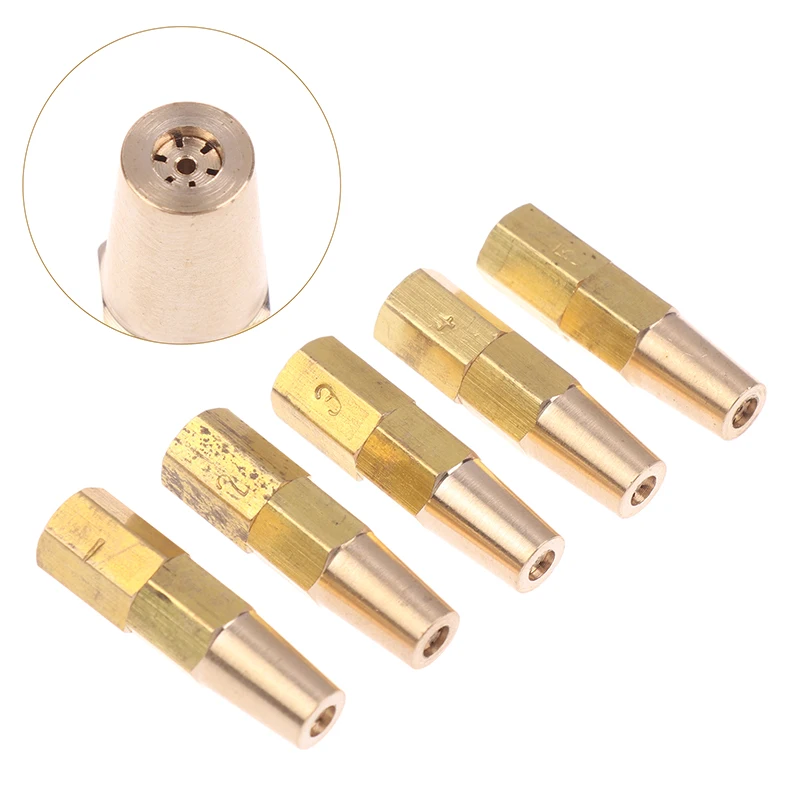 Reemplace las puntas de la pieza, boquilla de soldadura de propano de cobre, 0,5/0,6/0,7/0,8/0,9 MM para soporte de H01-2, accesorios de soplete de soldadura de Gas