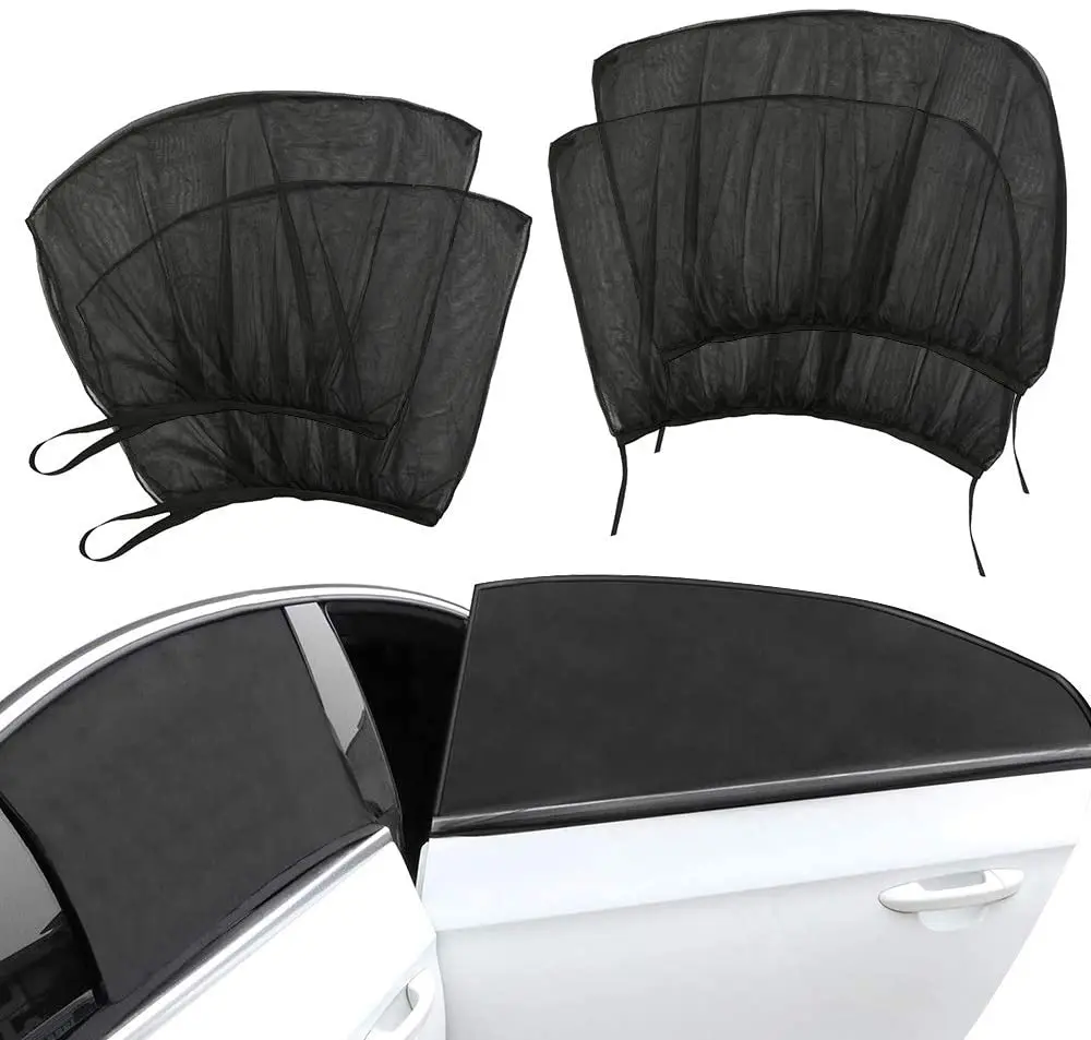 Car Sunshade Curtains Universal Side Window Shades Car Curtains Protection Repellent Mosquito Mesh Net Sunshade Auto Accessories