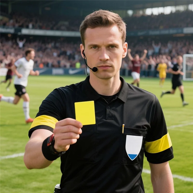 B48B-Kit Wasit Sepak Bola, Kit Wasit Sepak Bola Peringatan Termasuk Kartu Merah Kuning, Peluit Suara Renyah Keras dengan Tali Penyandang