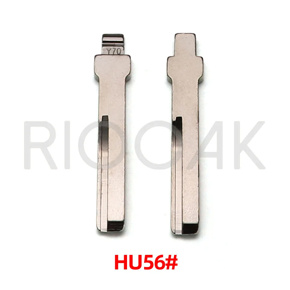 10pcs KD HU56 HU56R Y70 Key Blade for Volvo Mitsubishi S40 Car Key Blank Universal Center Groove Xhorse KD VVDI Remote Key Blade