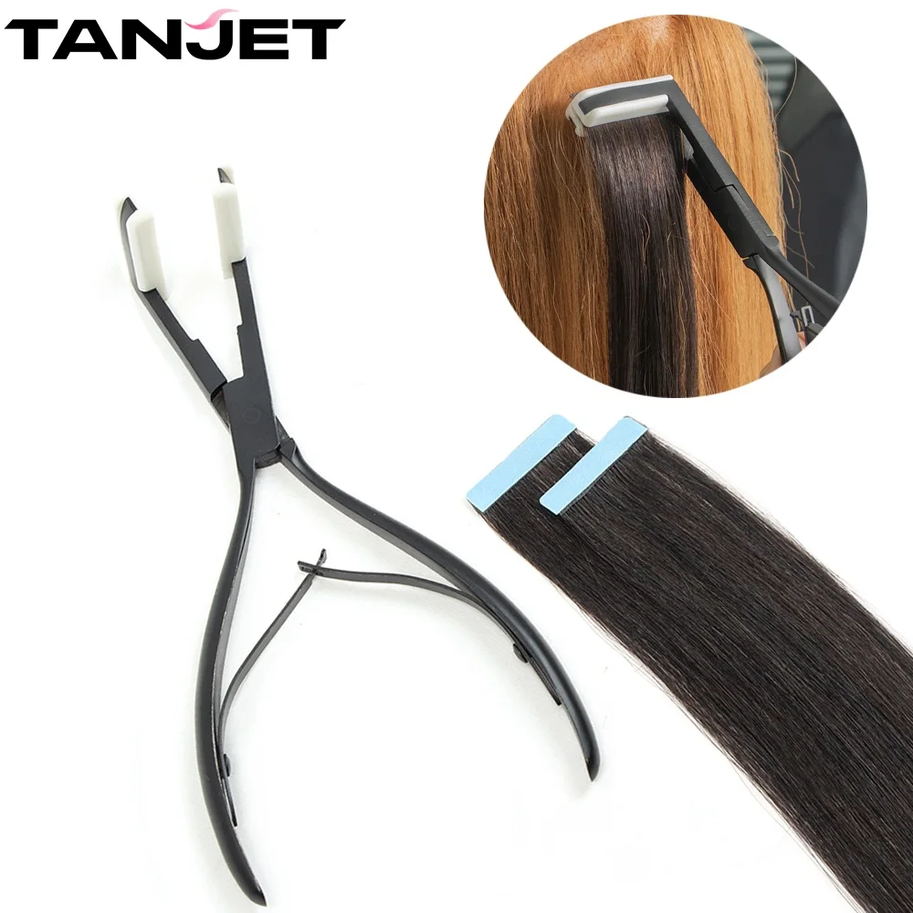 

Щипцы для наращивания волос с лентой, многофункциональные инструменты для волос из нержавеющей стали, 4,5 см, плоскогубцы для наращивания волос в форме палубы