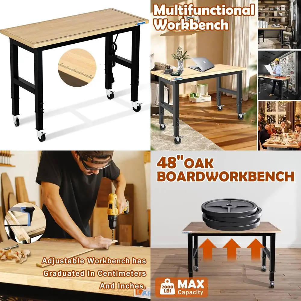 

Рабочий стол с регулируемой высотой, шкалой и силовой пластиной, вариантами нескольких высот, вращающаяся рабочая станция для домашнего и использования в гараже