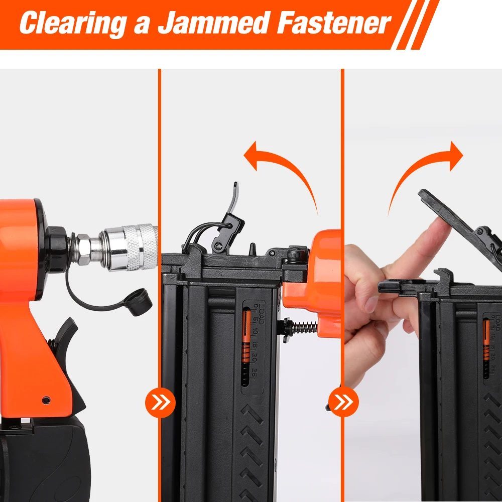 ValueMax 2 in1 100 PSI Air Nail Gun Brad Nailer Pneumatic Gun Wood Frame Stapler Pneumatic Tool DIY Tools with 400pcs Staples