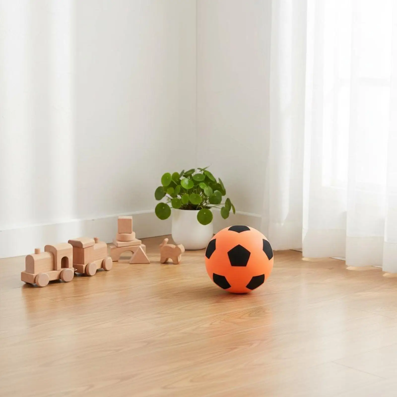 Children Silent Ball Quiet PU Foam Soccer Ball Small Football for Kids Indoor Active Training and Fun