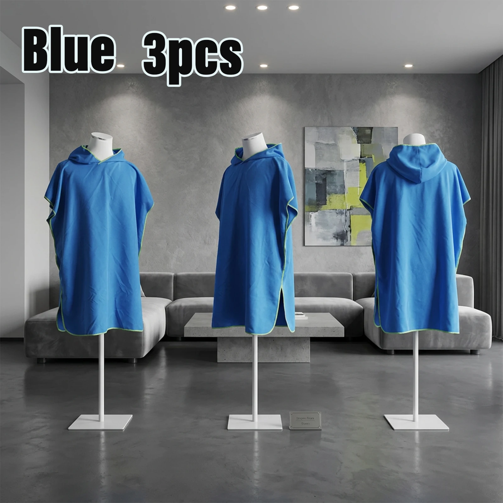 Unisex Ultra-Thin Quick-Dry Beach Poncho Lightweight Soft Portable Bathrobe for Surfing Swimming And Beach Use Carry-On Accessor