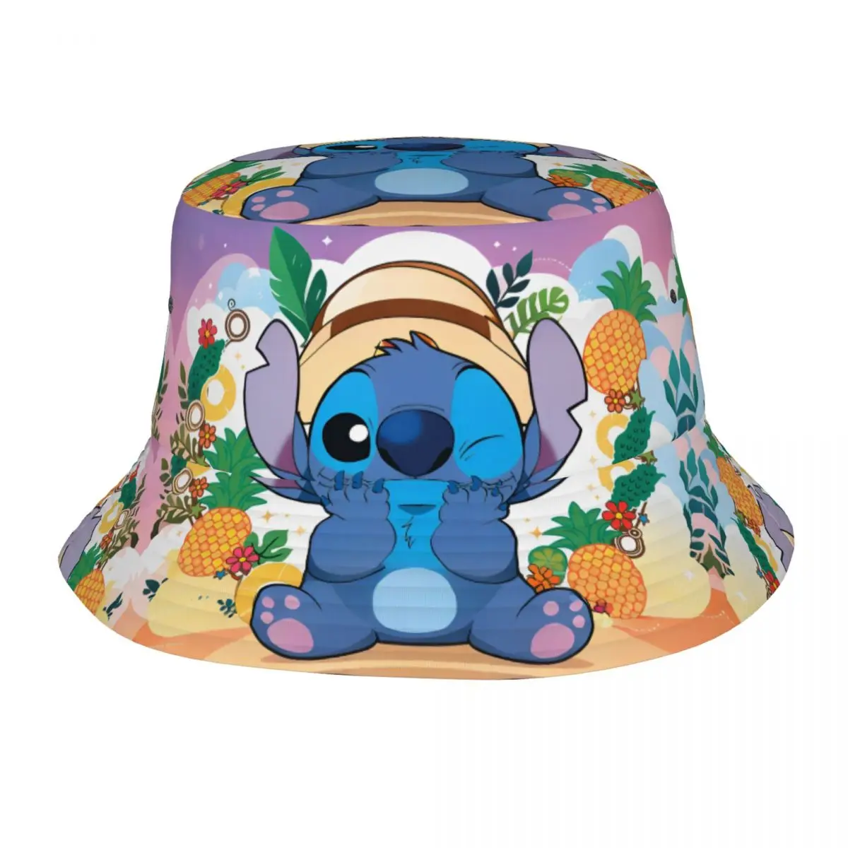 

Головные уборы для путешествий, шляпы-ведра с героями мультфильмов, хип-хоп, мужская и женская шляпа от солнца, панамская шляпа с ананасом, легкие рыбацкие шапки