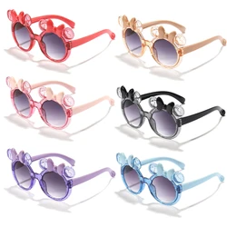 Disney Minnie Mouse Sunglasses Cartoon Anime Minnie Children Sunshades Cartoon Ultraviolet-proof Glasses Girl Birthday Gifts