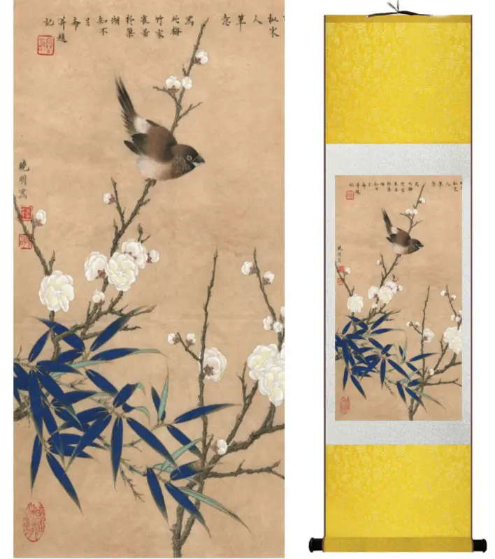 Top quality Birds and flowers  painting Chinese wash painting home decoration No.32309