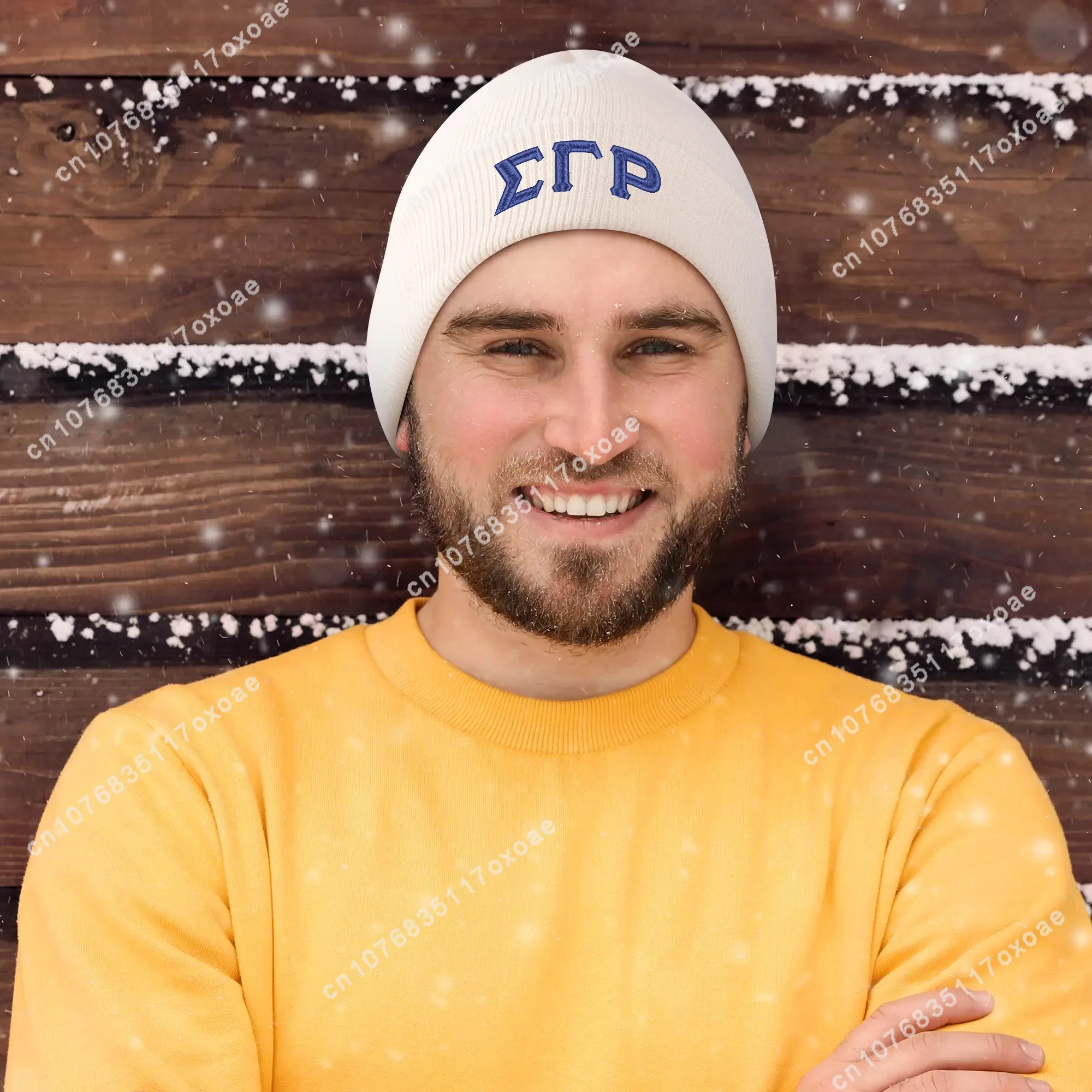 Rho Sorority ΣΓP 1922 Embroidery Hats Mens Womens Sigma Gamma Warm Embroidered Beanie Custom Winter Knit Skull Pullover Caps