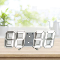 3D LED Digital Alarm Clock Wall Clocks with Temperature Date Time Nightlight Desk Clock USB Plug Electronic Clock Home Decor