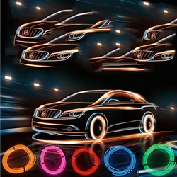 3m 5m Glow EL Wire Neon Cable for Christmas Dance Party DIY Costumes Multicolor Iluminated Light AA Battery Lamp LED Strip