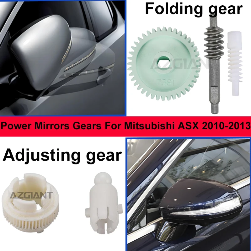 

Azgiant For Mitsubishi ASX 2010-2013 Car Side Rear View Folding/Adjustment Mirror Gears Set repair Kit Exterior Accessories POM