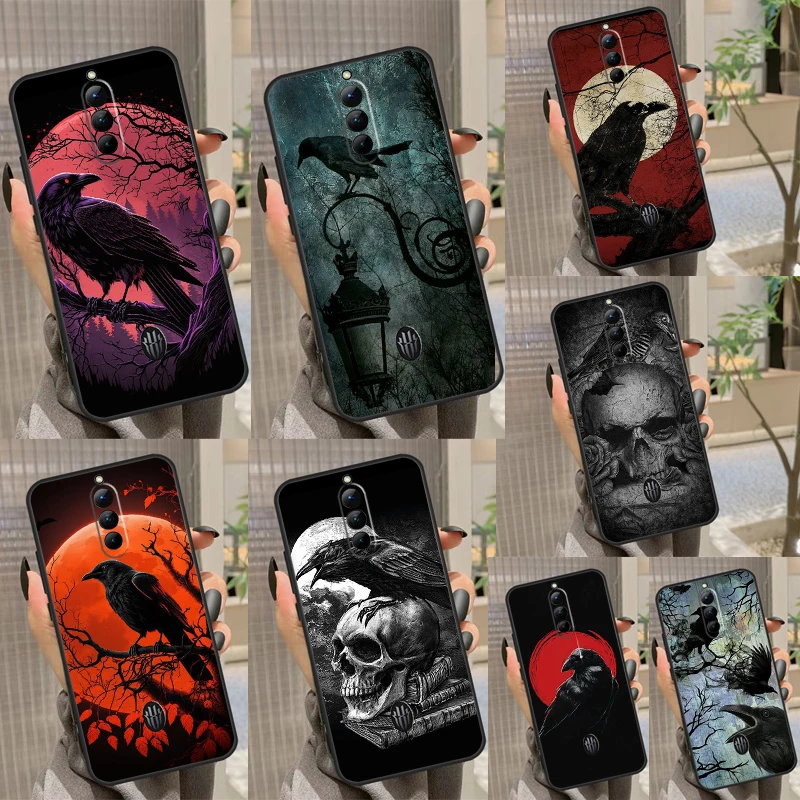 Goth Raven Phone Case For Nubia Red Magic 6S 7S 8S Pro 5G 5S 6R Red Magic 6 7 8 Pro Plus Cover Coque