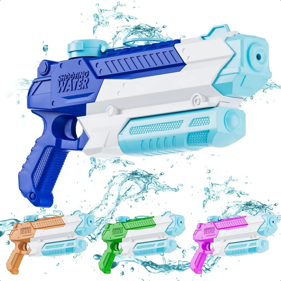 

Water Guns for Adults 4 Pack 400CC Long Range High Capacity Squirt Guns Toy Pool Toys Water Toys for Swimming Pool Beach Sand O