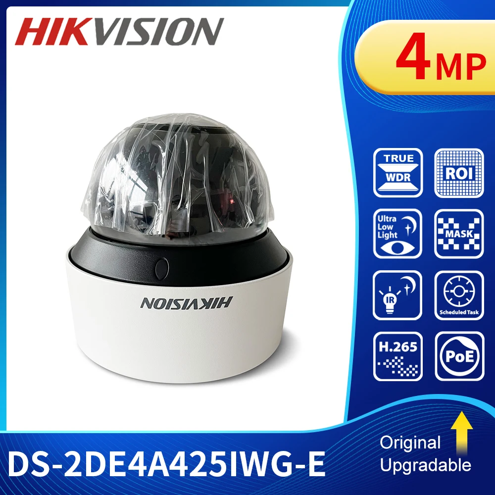 

Hikvision DS-2DE4A425IWG-E 4-дюймовая 4-мегапиксельная камера безопасности PTZ 25X оптический зум POE Умная Автоматическая скоростная купольная IP-камера для наружного наблюдения