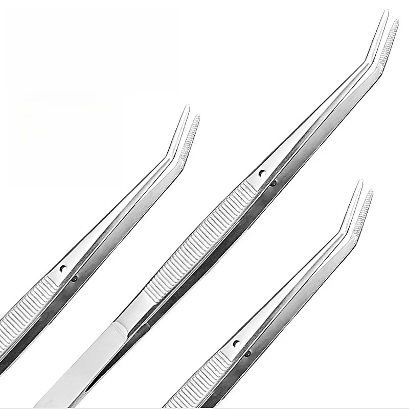 Imagem -02 - Pinças Serrilhada Curvo Dental Instruments Ferramenta Dental Aço Inoxidável