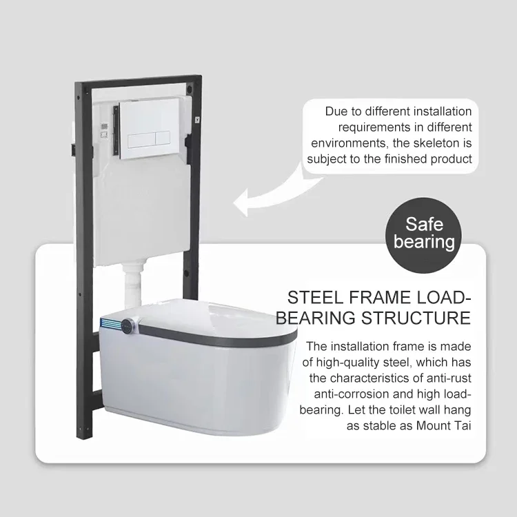 High End Automatic Wall Hung Smart WC Toilet Ceramic Intelligent White Wall Mounted Toilet