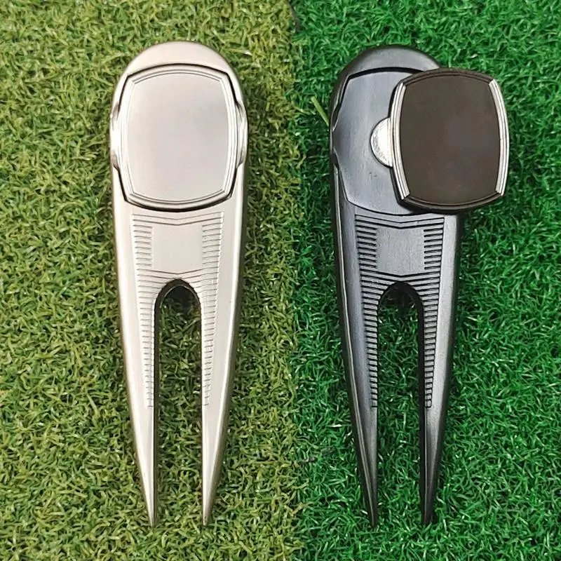 Golf Divot Tool Clip Zinc Alloy Golf Divot Tool Anti-Rust Metal Golf Divot For Golf Practicing Tool High Hardness Golf Green