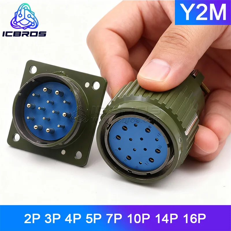 

Quick Aviation Plug Connector YP21 Y2M-2 3 4 5 7 10 14 16 Pin Docking Type Y2M 2P 3P 4P 5P 7P 10P 14P 16P male socket