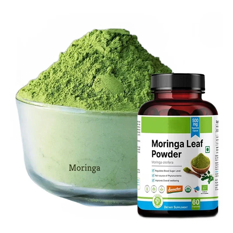 Moringa Powder Capsules Vegan Supplements