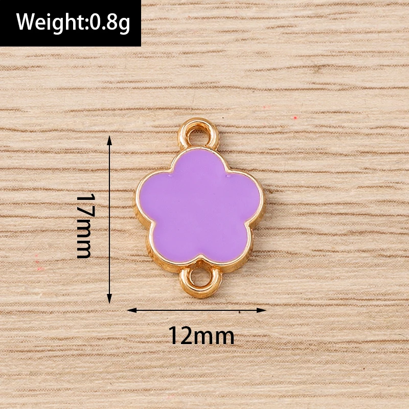 10 Stück gemischte niedliche bunte Emaille-Blumenverbinder für die Schmuckherstellung, DIY-Armbänder, Halsketten, Ohrringe, handgefertigte Bastelzubehör – Detail 24