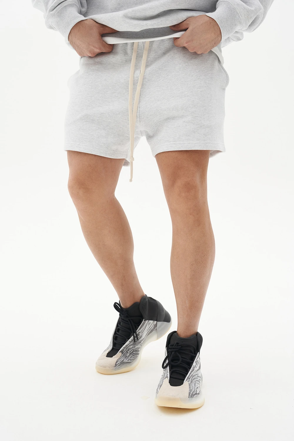 Herren 100% Reine Baumwolle Sportshorts für Alle Jahreszeiten Retro Lässige Stylische Streetwear Lose Athletische Shorts Mit Seitentaschen – Detail 11