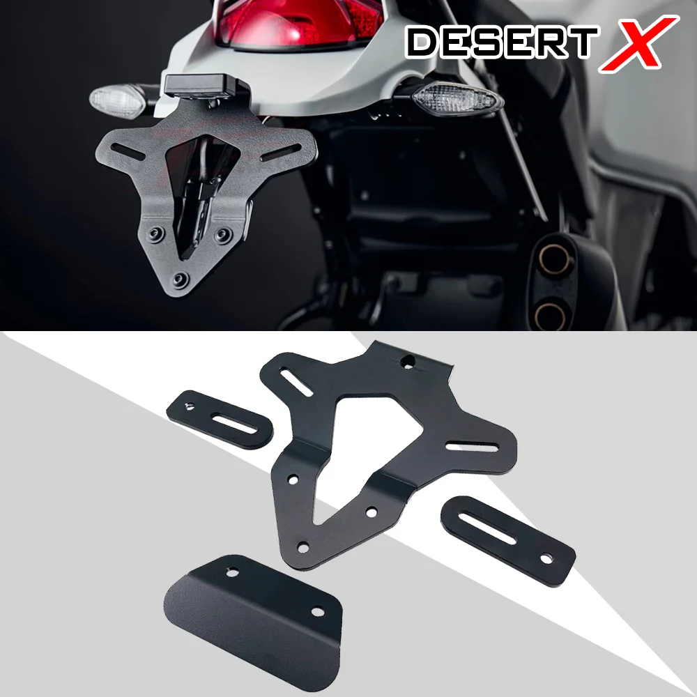 

For Ducati Desert X Motorcycle License Plate Support Rear End License Plate Frame Pass Plate Support Aluminum accessories