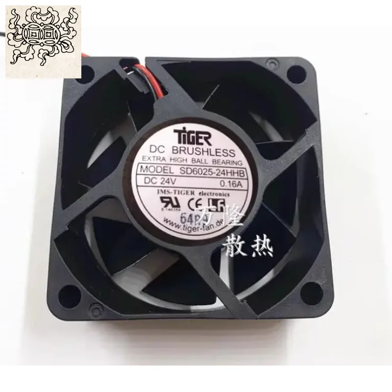 Ltsf لـ SD6025-24HHB DC 24V 0.16A 60x60x25mm 2-Wire مروحة تبريد الخادم